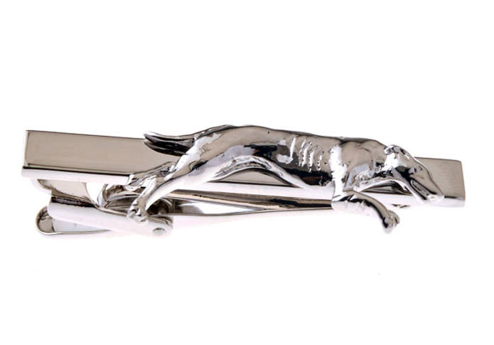 Cheetah Tie Clips  Silver Texture Tie Clips Metal Tie Clips Animal Wholesale & Customized  CL850914