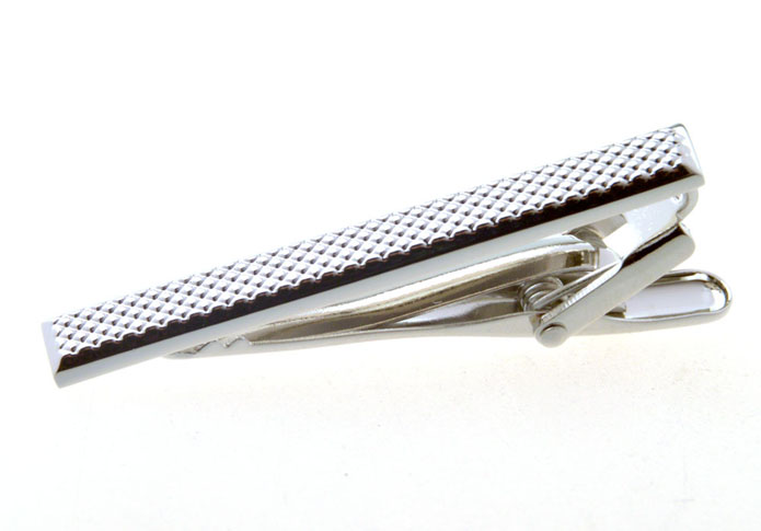 Silver Texture Tie Clips Metal Tie Clips Wholesale & Customized  CL851003