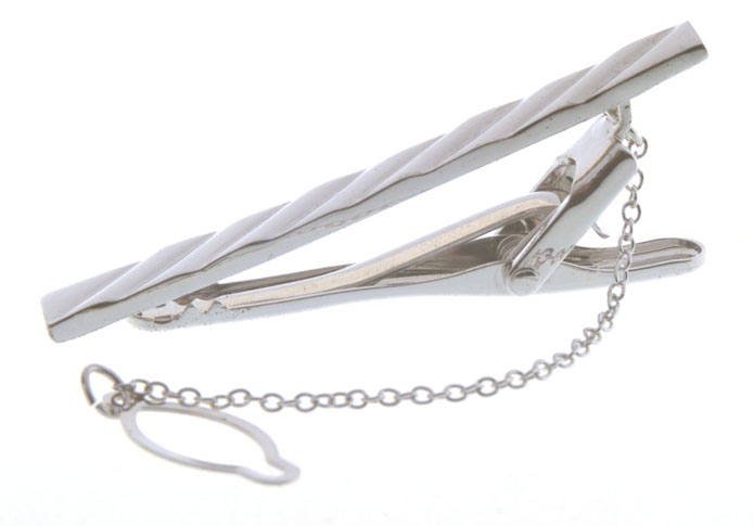 Silver Texture Tie Clips Metal Tie Clips Wholesale & Customized  CL851007