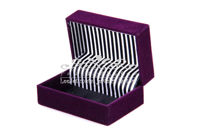 Qualitative Flannelette + Plastic Cufflinks Boxes  Purple Romantic Cufflinks Boxes Cufflinks Boxes Wholesale & Customized  CL210419