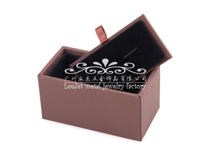 Imitation leather + Plastic Cufflinks Boxes  Khaki Dressed Cufflinks Boxes Cufflinks Boxes Wholesale & Customized  CL210420