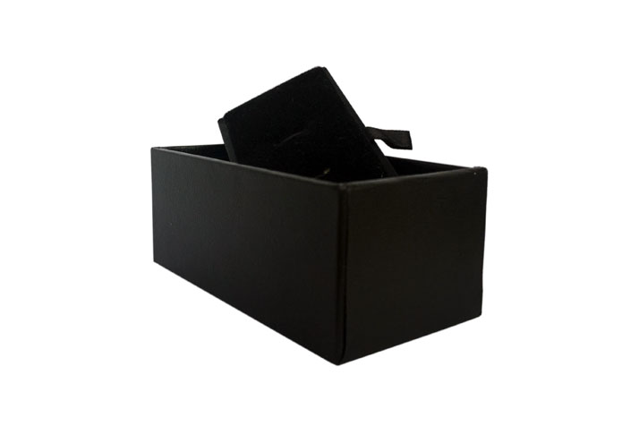 Leather + Plastic Tie Clips Box  Black Classic Tie Clips Box Tie Clips Box Wholesale & Customized  CL210648