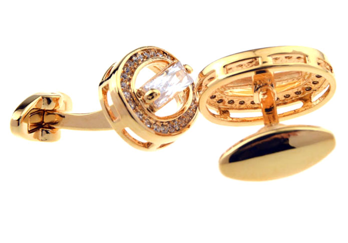 Gold Luxury Cufflinks Crystal Cufflinks Wholesale & Customized CL655554