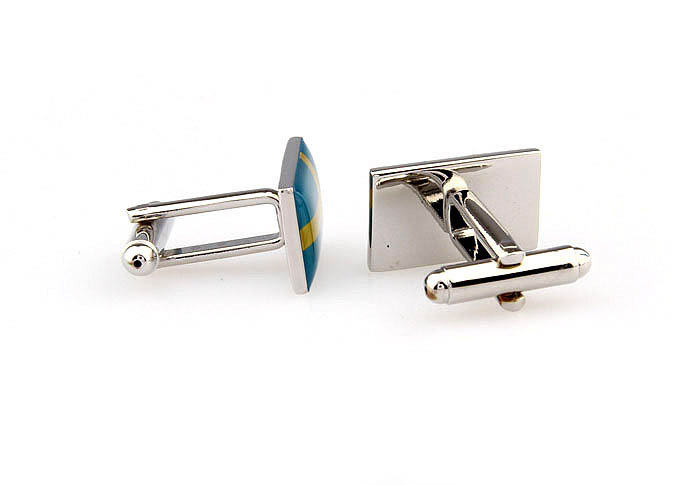 Flag of the Kingdom of Sweden Cufflinks  Multi Color Fashion Cufflinks Printed Cufflinks Flag Wholesale & Customized  CL662328