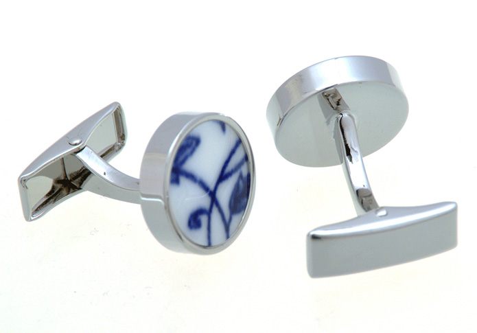  Blue White Cufflinks Gem Cufflinks Wholesale & Customized  CL657273