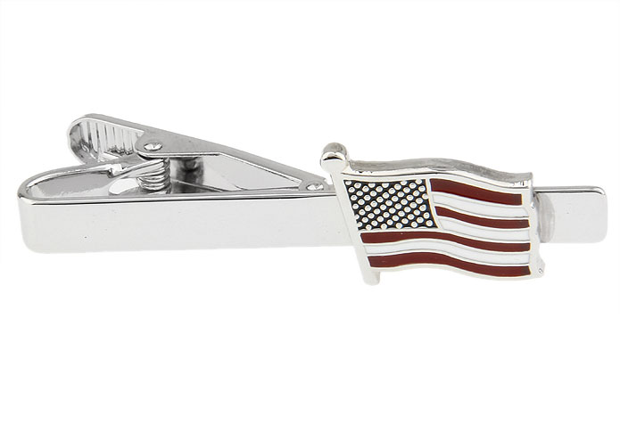 American Flag Tie Clips  Multi Color Fashion Tie Clips Paint Tie Clips Flag Wholesale & Customized  CL870765