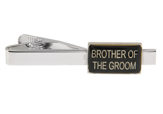 BROTHER OF THE GROOM Tie Clips  Black Classic Tie Clips Paint Tie Clips Wedding Wholesale & Customized  CL870805