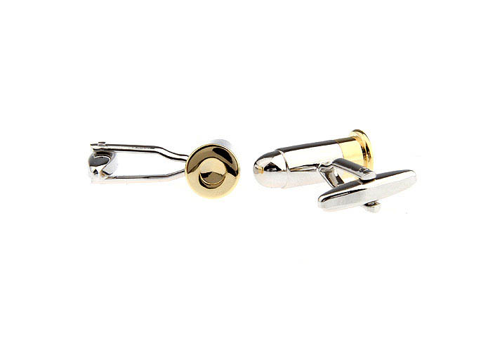 Round bullet Cufflinks  Gold Luxury Cufflinks Metal Cufflinks Military Wholesale & Customized  CL652739