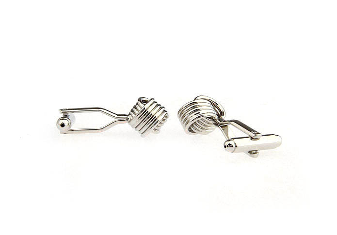  Silver Texture Cufflinks Metal Cufflinks Knot Wholesale & Customized  CL652800