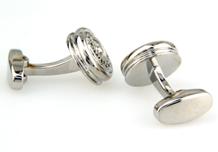 Silver Texture Cufflinks Metal Cufflinks Wholesale & Customized CL655121