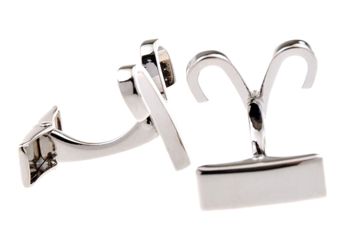 Aries Cufflinks Silver Texture Cufflinks Metal Cufflinks Symbol Wholesale & Customized CL655446