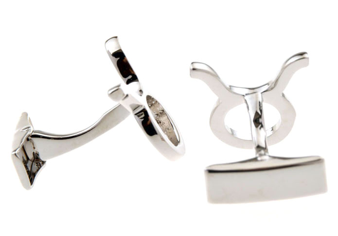 Taurus Cufflinks Silver Texture Cufflinks Metal Cufflinks Symbol Wholesale & Customized CL655447