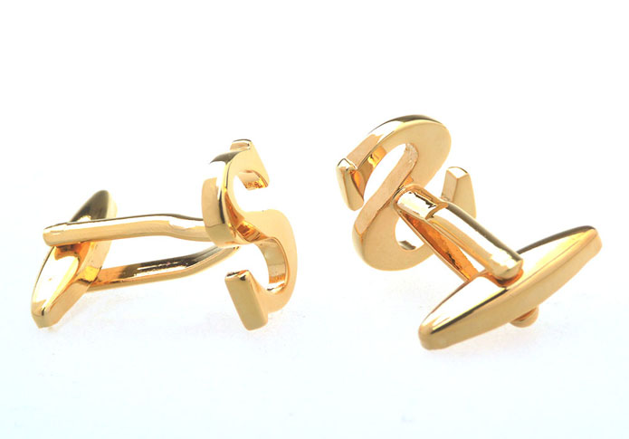 26 Letter S Cufflinks  Gold Luxury Cufflinks Metal Cufflinks Symbol Wholesale & Customized  CL656926