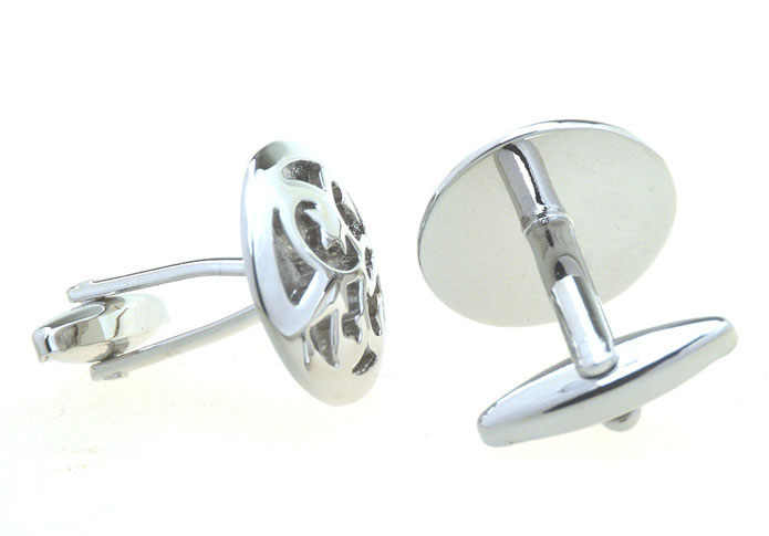 Hollow Cufflinks  Silver Texture Cufflinks Metal Cufflinks Funny Wholesale & Customized  CL656936