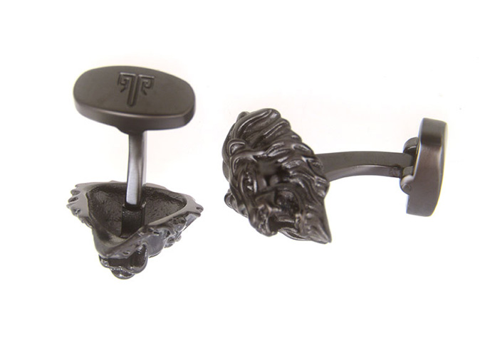 Face Lion Cufflinks  Gun Metal Color Cufflinks Metal Cufflinks Animal Wholesale & Customized  CL657087