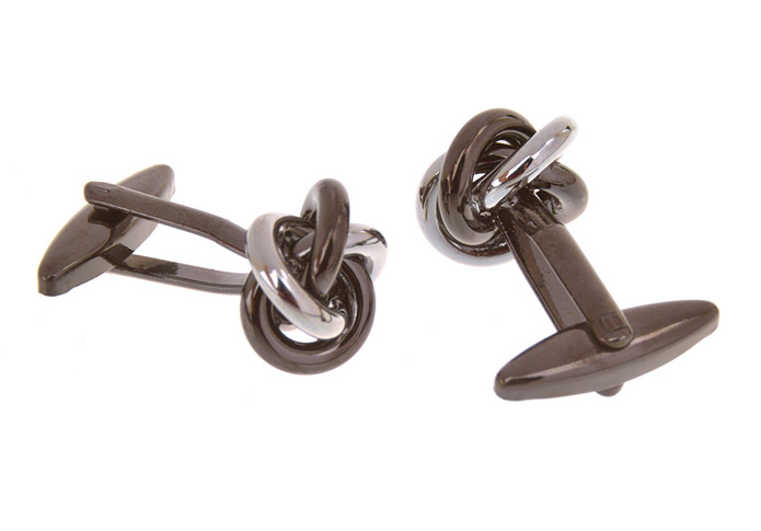  Gun Metal Color Cufflinks Metal Cufflinks Knot Wholesale & Customized  CL657110