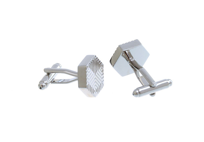  Silver Texture Cufflinks Metal Cufflinks Wholesale & Customized  CL657151