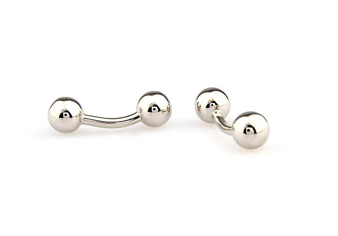Double-sided ball Cufflinks  Silver Texture Cufflinks Metal Cufflinks Funny Wholesale & Customized  CL667672
