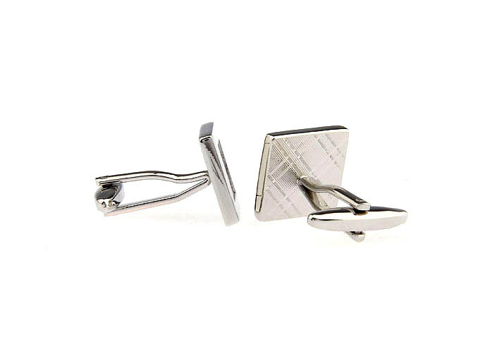  Silver Texture Cufflinks Metal Cufflinks Wholesale & Customized  CL671549