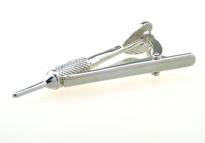 Darts Tie Clips  Silver Texture Tie Clips Metal Tie Clips Tools Wholesale & Customized  CL851035