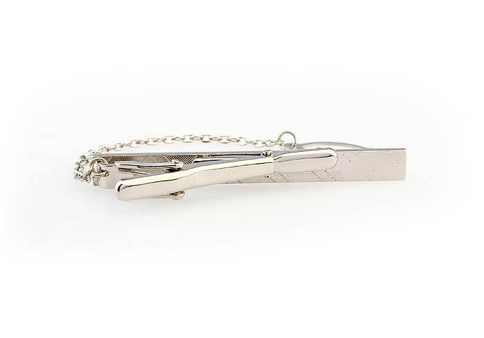  Silver Texture Tie Clips Metal Tie Clips Wholesale & Customized  CL860832