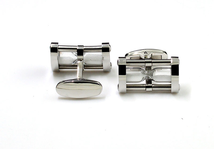 Hourglass Cufflinks  White Purity Cufflinks Stainless Steel Cufflinks Wholesale & Customized  CL657436