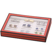 Imitation leather + Plastic Display Boxes  Orange Cheerful Display Boxes Display Boxes Wholesale & Customized  CL210509