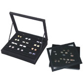 Qualitative Flannelette + Plastic Display Boxes  Black Classic Display Boxes Display Boxes Wholesale & Customized  CL210559