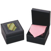 Imitation leather + Plastic Tie Boxes  Black Classic Tie Boxes Tie Boxes Wholesale & Customized  CL210570