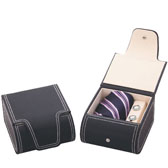 Imitation leather + Plastic Tie Boxes  Black Classic Tie Boxes Tie Boxes Wholesale & Customized  CL210582