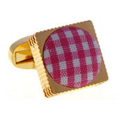Plaid Cloth Cufflinks  Pink Charm Cufflinks Silk Cufflinks Funny Wholesale & Customized  CL656849