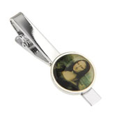 Mona Lisa Smile Tie Clips  Multi Color Fashion Tie Clips Printed Tie Clips Religious and Zen Wholesale & Customized  CL870748