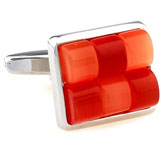  Orange Cheerful Cufflinks Gem Cufflinks Wholesale & Customized  CL660065