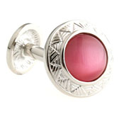  Pink Charm Cufflinks Gem Cufflinks Wholesale & Customized  CL660340