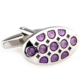  Purple Romantic Cufflinks Paint Cufflinks Wholesale & Customized  CL663257