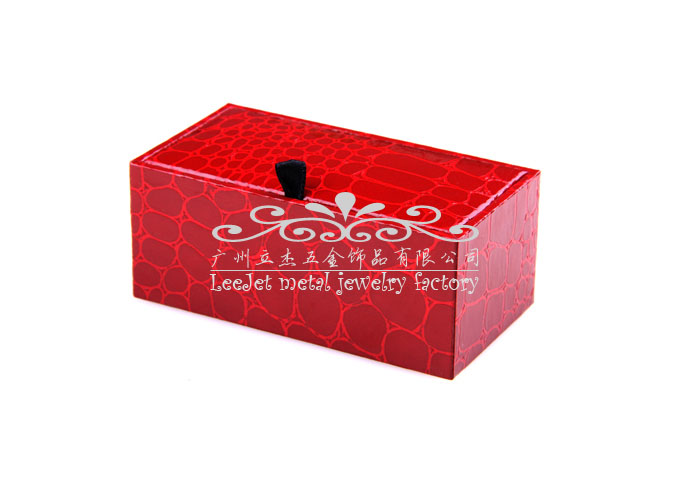 Imitation leather + Plastic Cufflinks Boxes  Red Festive Cufflinks Boxes Cufflinks Boxes Wholesale & Customized  CL210427