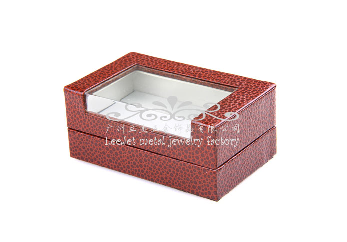 Imitation leather + Plastic Cufflinks Boxes  Khaki Dressed Cufflinks Boxes Cufflinks Boxes Wholesale & Customized  CL210430