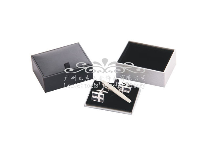 Imitation leather + Plastic Cufflinks Boxes  Black White Cufflinks Boxes Cufflinks Boxes Wholesale & Customized  CL210494
