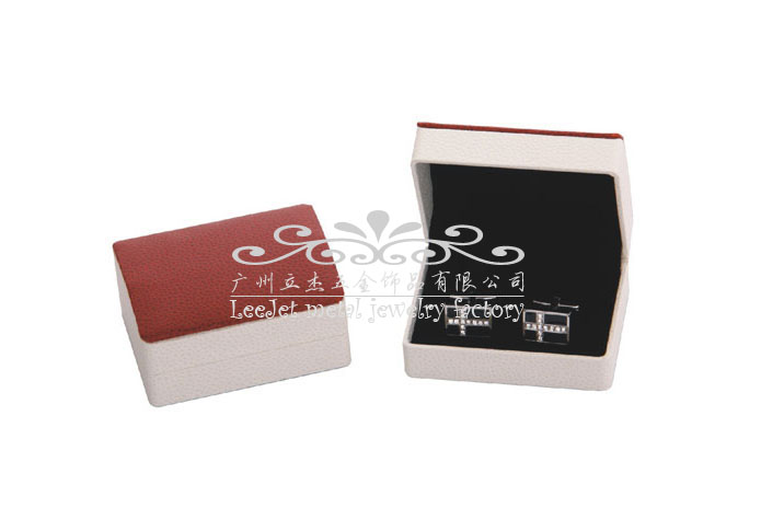 Imitation leather + Plastic Cufflinks Boxes  Khaki Dressed Cufflinks Boxes Cufflinks Boxes Wholesale & Customized  CL210518