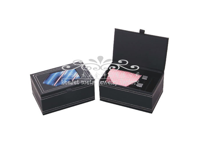 Imitation leather + Plastic Tie Boxes  Black Classic Tie Boxes Tie Boxes Wholesale & Customized  CL210574