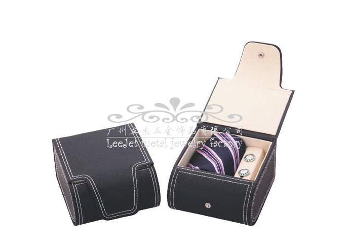 Imitation leather + Plastic Tie Boxes  Black Classic Tie Boxes Tie Boxes Wholesale & Customized  CL210582