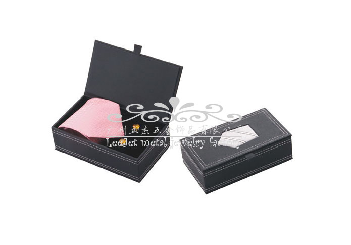 Imitation leather + Plastic Tie Boxes  Black Classic Tie Boxes Tie Boxes Wholesale & Customized  CL210598