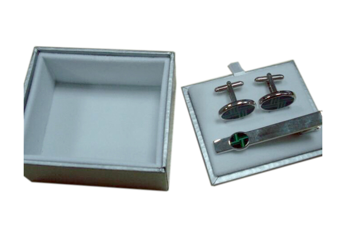 Leather + Plastic Cufflinks Boxes  Silver Texture Cufflinks Boxes Cufflinks Boxes Wholesale & Customized  CL210645