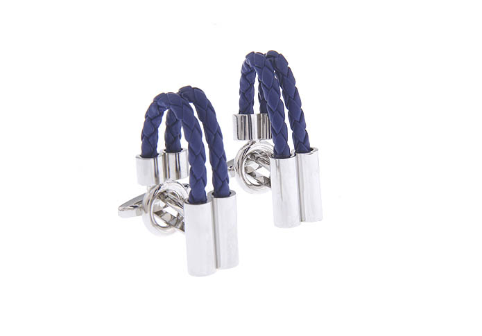 Paper Chain Cufflinks  Blue Elegant Cufflinks Silk Cufflinks Knot Wholesale & Customized  CL630746