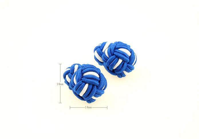  Blue White Cufflinks Silk Cufflinks Knot Wholesale & Customized  CL640827