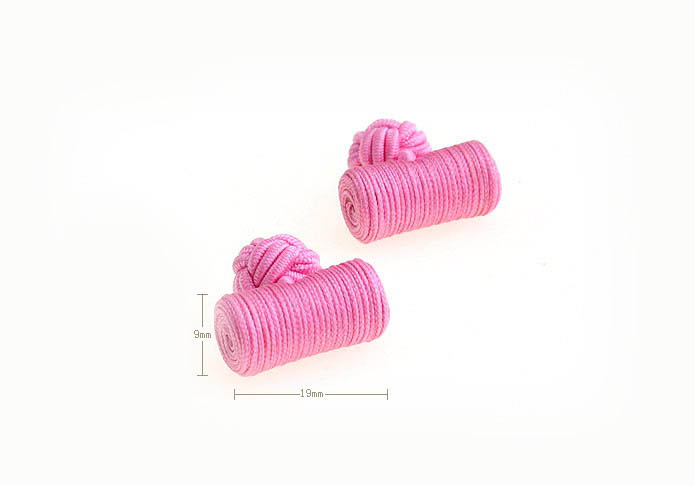  Pink Charm Cufflinks Silk Cufflinks Knot Wholesale & Customized  CL640852