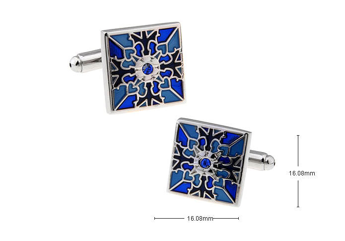 Greek pattern Cufflinks  Blue Elegant Cufflinks Crystal Cufflinks Funny Wholesale & Customized  CL610827