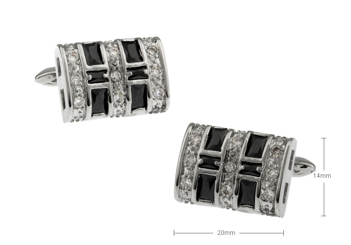  Black White Cufflinks Crystal Cufflinks Wholesale & Customized  CL630860