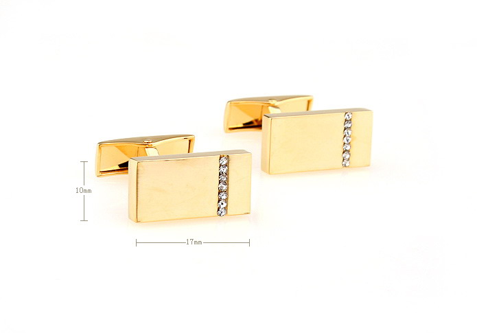  Gold Luxury Cufflinks Crystal Cufflinks Wholesale & Customized  CL641031