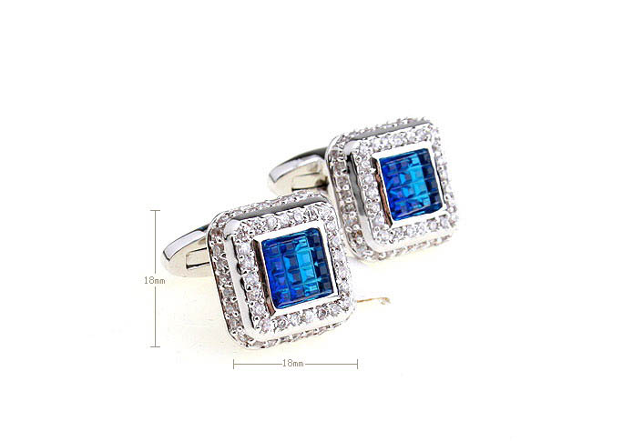  Blue White Cufflinks Crystal Cufflinks Wholesale & Customized  CL641157